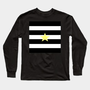 Strips - yellow star Long Sleeve T-Shirt